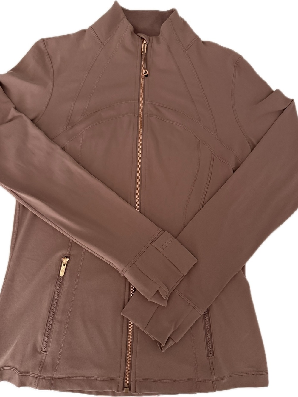 Lululemon Define Jacket Nulu Twilight Rose / Rose Gold zipper Size 12
